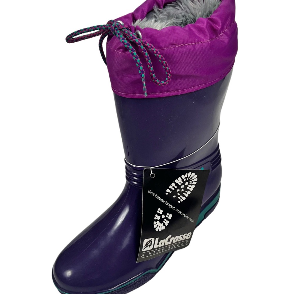 LaCrosse Lined Youth Purple Thermal Winter Boots Sz 3 NWT